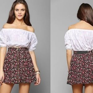 White off shoulder crop top